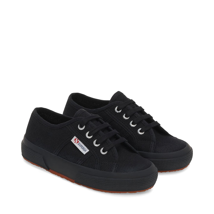 Children's Classic Full Black Sneakers with Cotton Upper 2