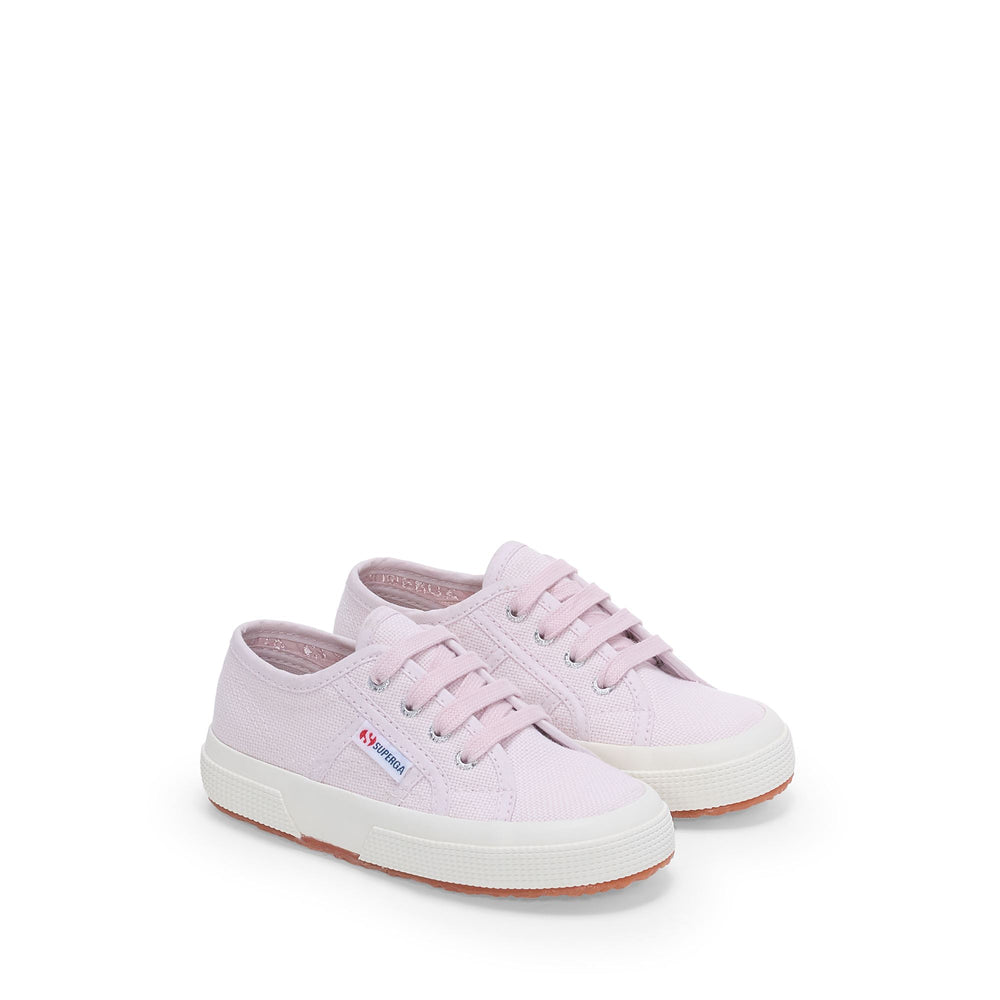 Violette Kinder-Sneaker mit Obermaterial aus Baumwolle 02