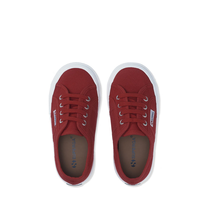 Rote Kinder-Sneaker mit Obermaterial aus Baumwolle 4
