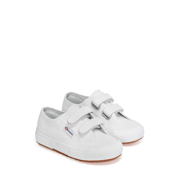 Klassische weiße Kinder-Sneaker mit Obermaterial aus Baumwolle 2