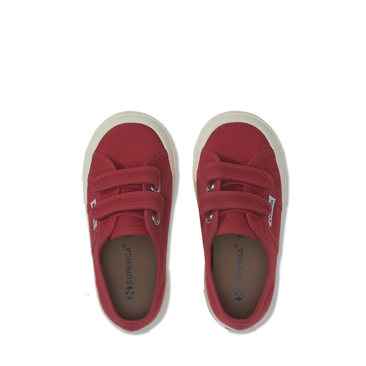 Sneakers per Bambini Colore Rosso con Tomaia in Cotone 4