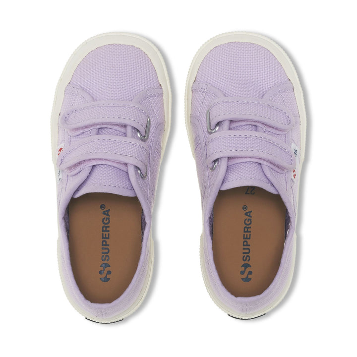 Sneakers classiche viola per bambini con tomaia in cotone 4