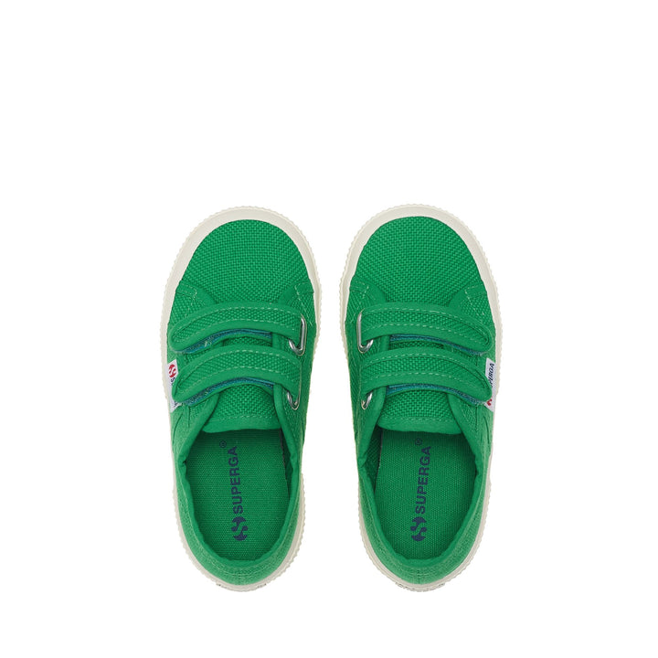 Zapatillas clásicas para niños en color verde isla con parte superior de algodón 4