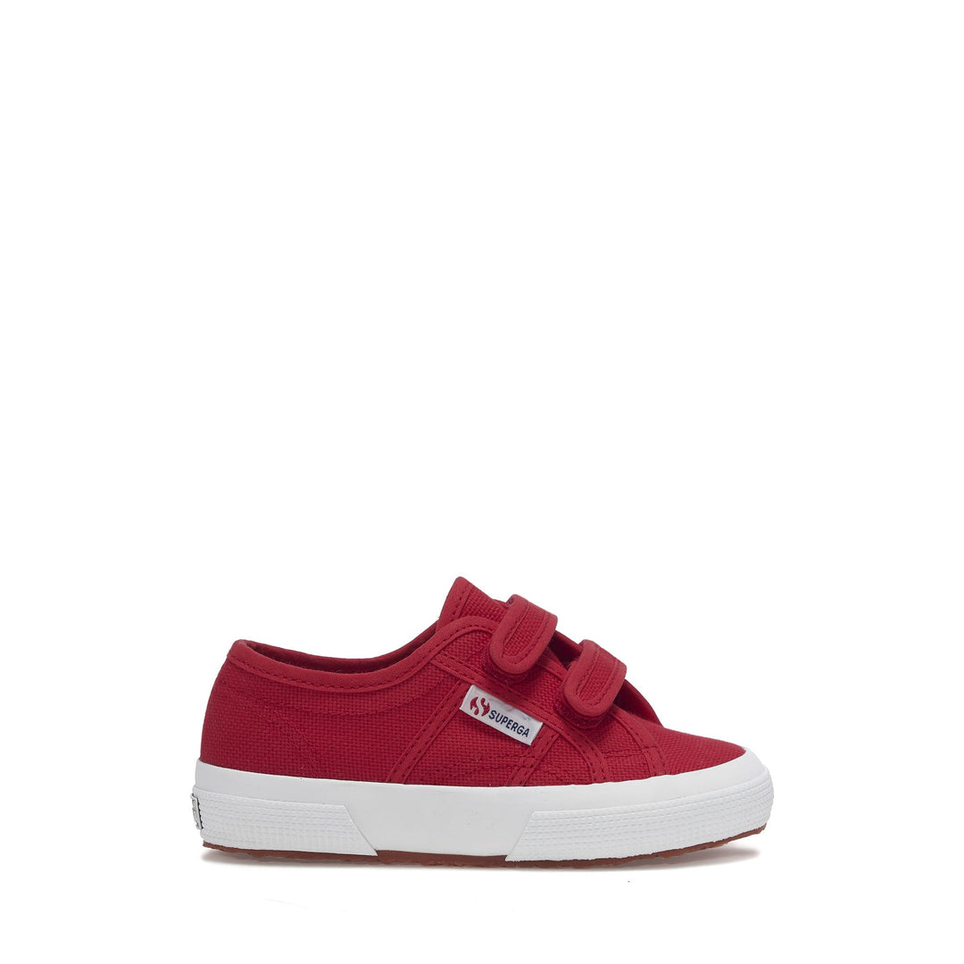Sneakers per Bambini Colore Rosso con Tomaia in Cotone 01
