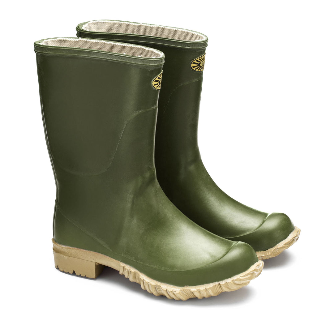 Rubber Boots Unisex 7077-TRONCHETTO PADUS High Cut OLIVE Dressed Front (jpg Rgb)	