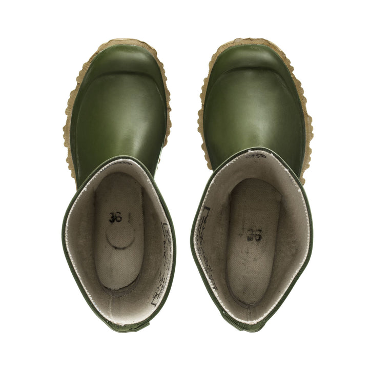 Rubber Boots Unisex 7077-TRONCHETTO PADUS High Cut OLIVE Dressed Back (jpg Rgb)		