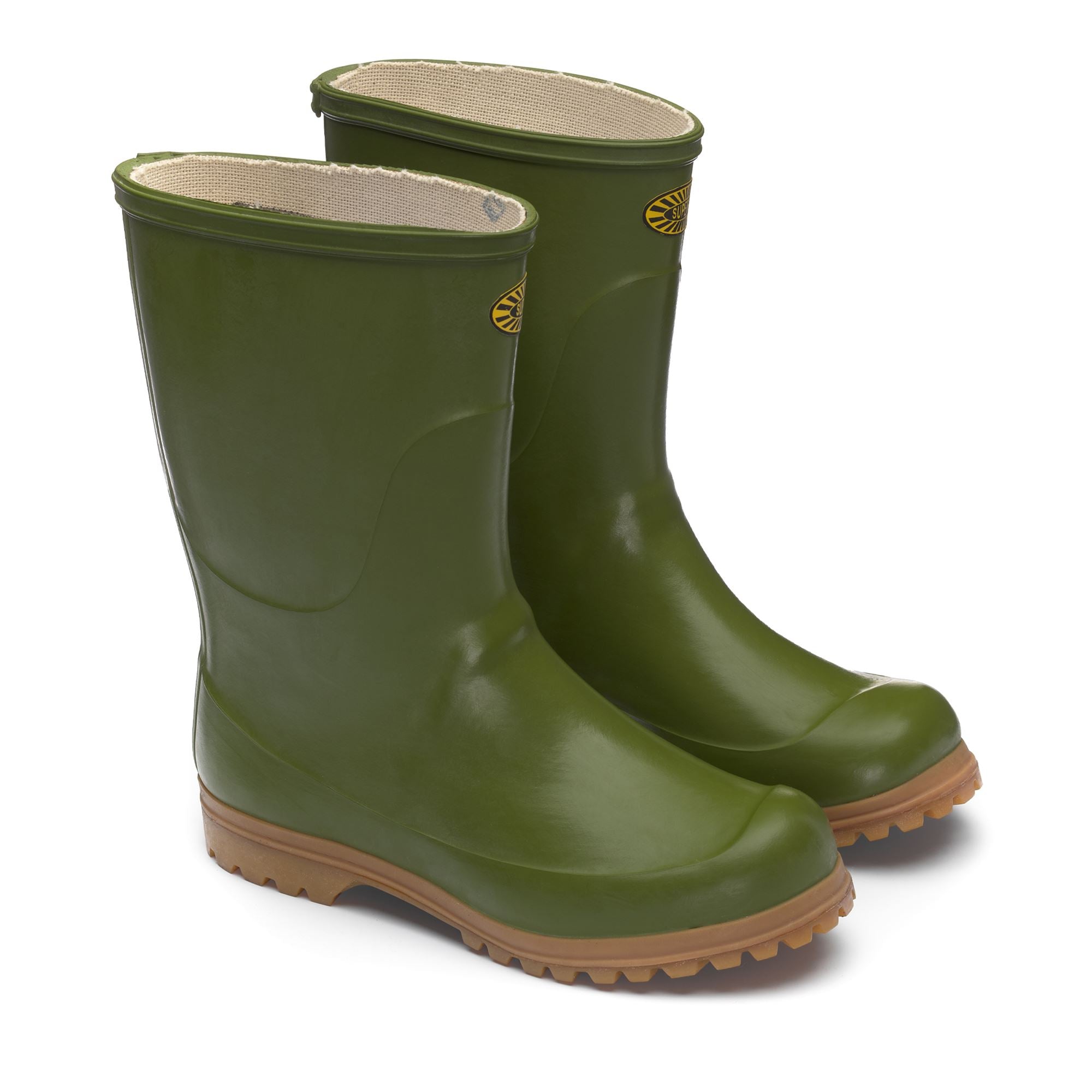 Y's × SUPERGA Military Rubber Boots High Rubber Boots Unisex Green Color | Superga