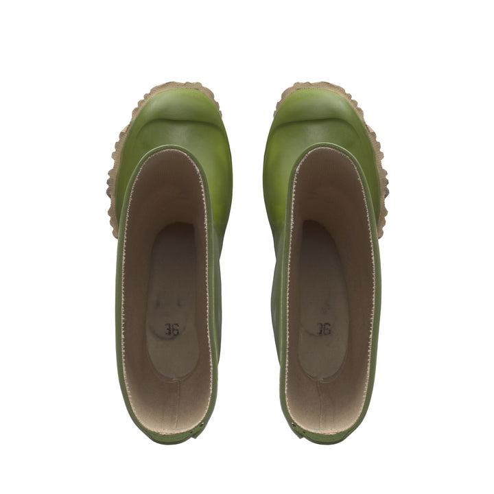 High Rubber Boots Unisex Green Color 4
