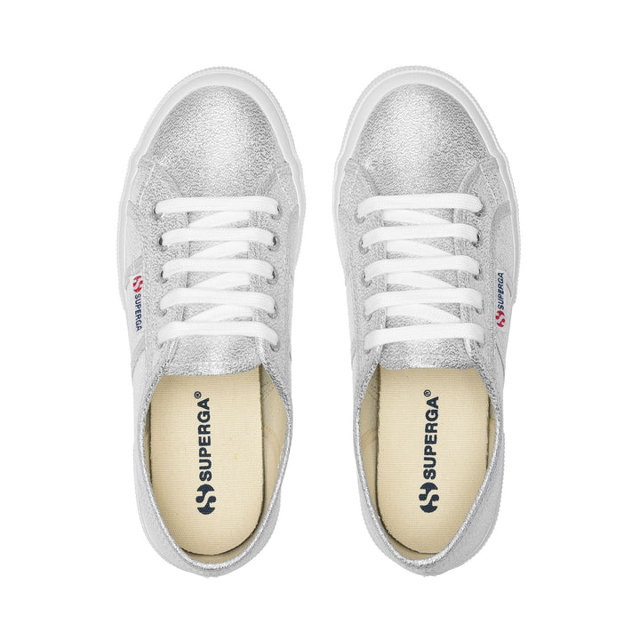 Sneakers Colore Grigio con Tomaia in Lamé 4