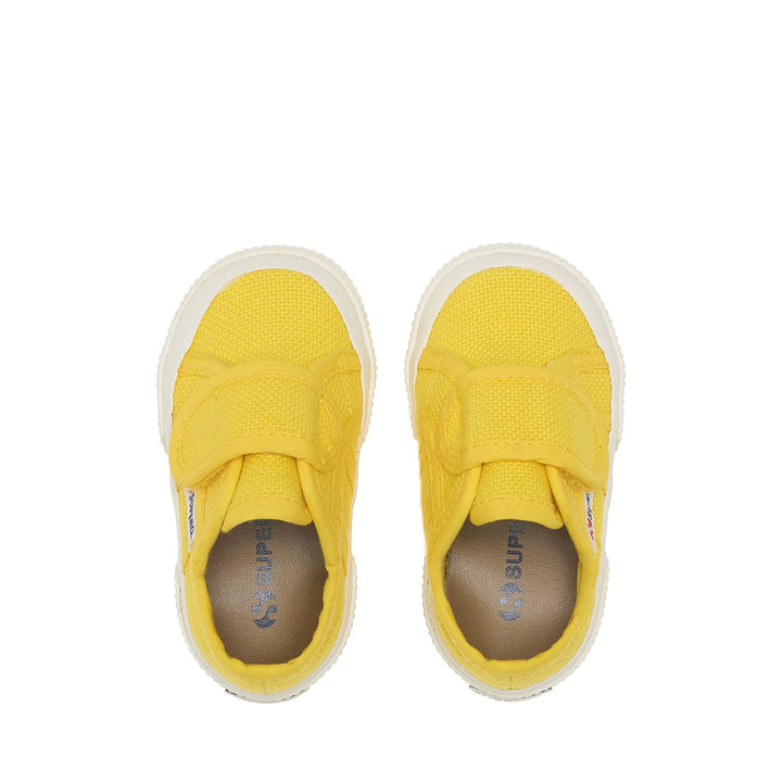 Sneakers per bambini in arancione con tomaia in cotone 4