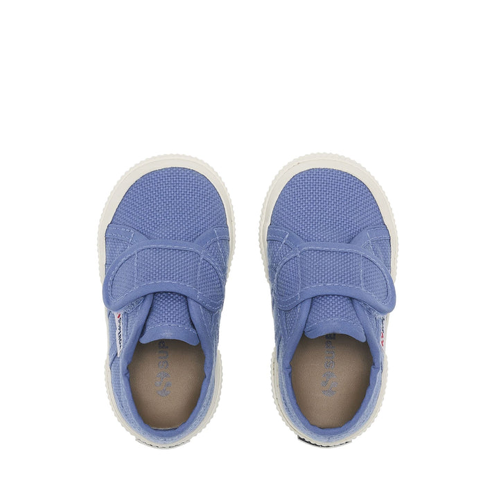 Sneakers blu per bambini con tomaia in cotone 4