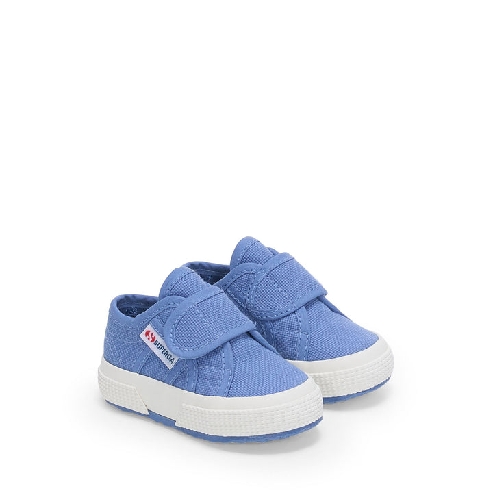 Sneakers blu per bambini con tomaia in cotone 2