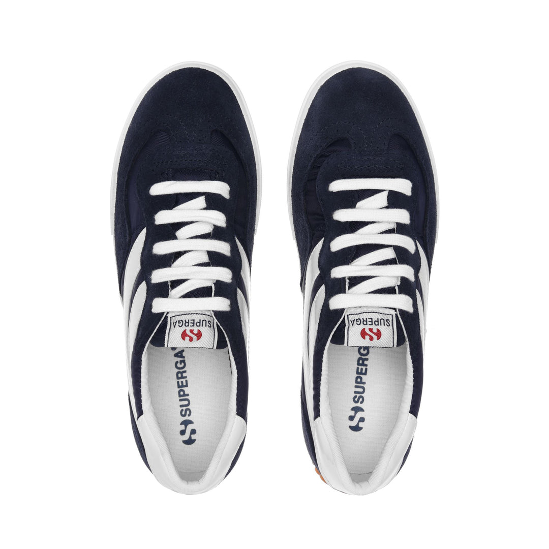 Sneakers Unisex 2832-NYLU Low Cut BLUE-WHITE Dressed Back (jpg Rgb)		