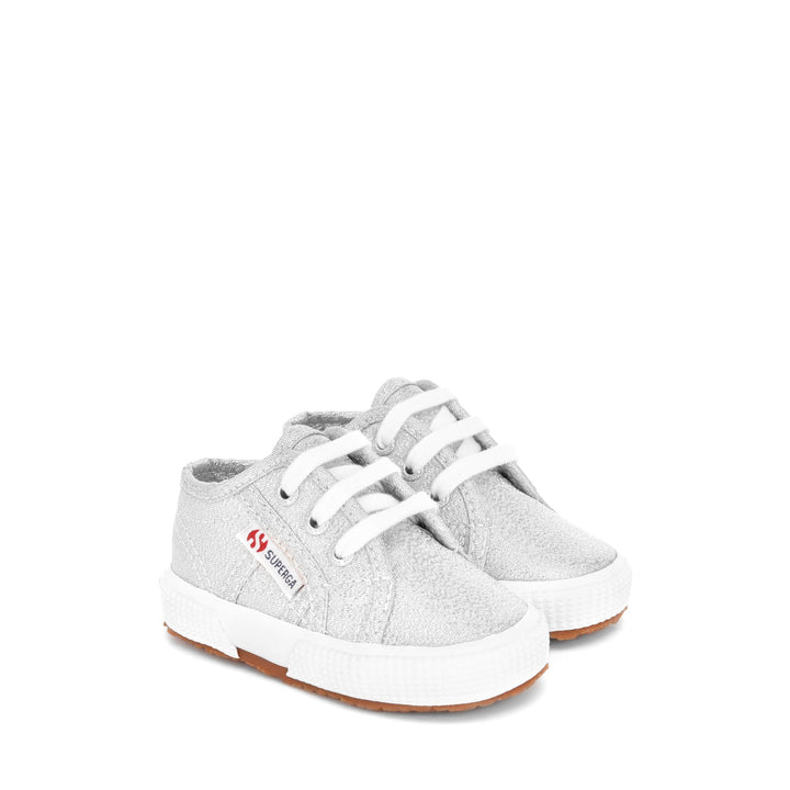 Sneakers per Bambini Colore Grigio con Tomaia in Lamé 2