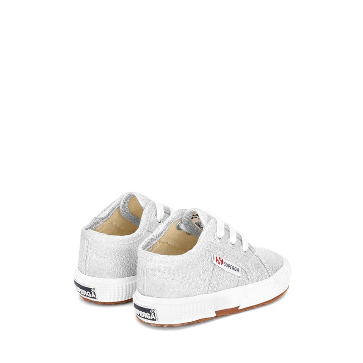 Sneakers per Bambini Colore Grigio con Tomaia in Lamé 3