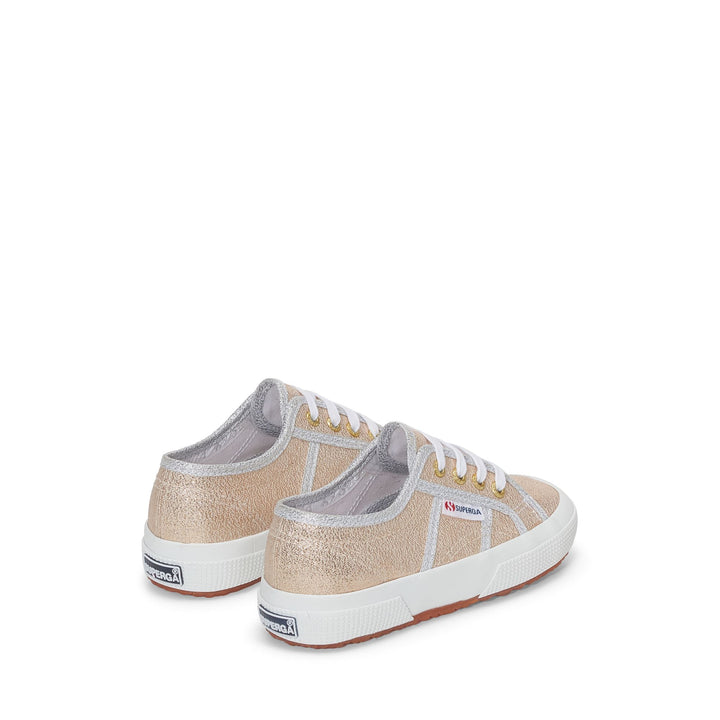 Sneakers per Bambini Colore Oro e Argento con Tomaia in Lamé 3
