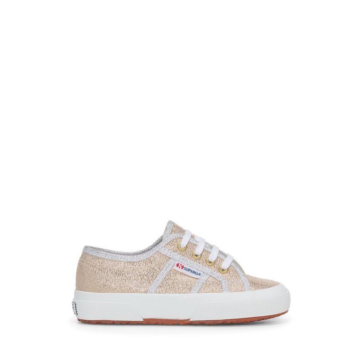 Sneakers per Bambini Colore Oro e Argento con Tomaia in Lamé 1