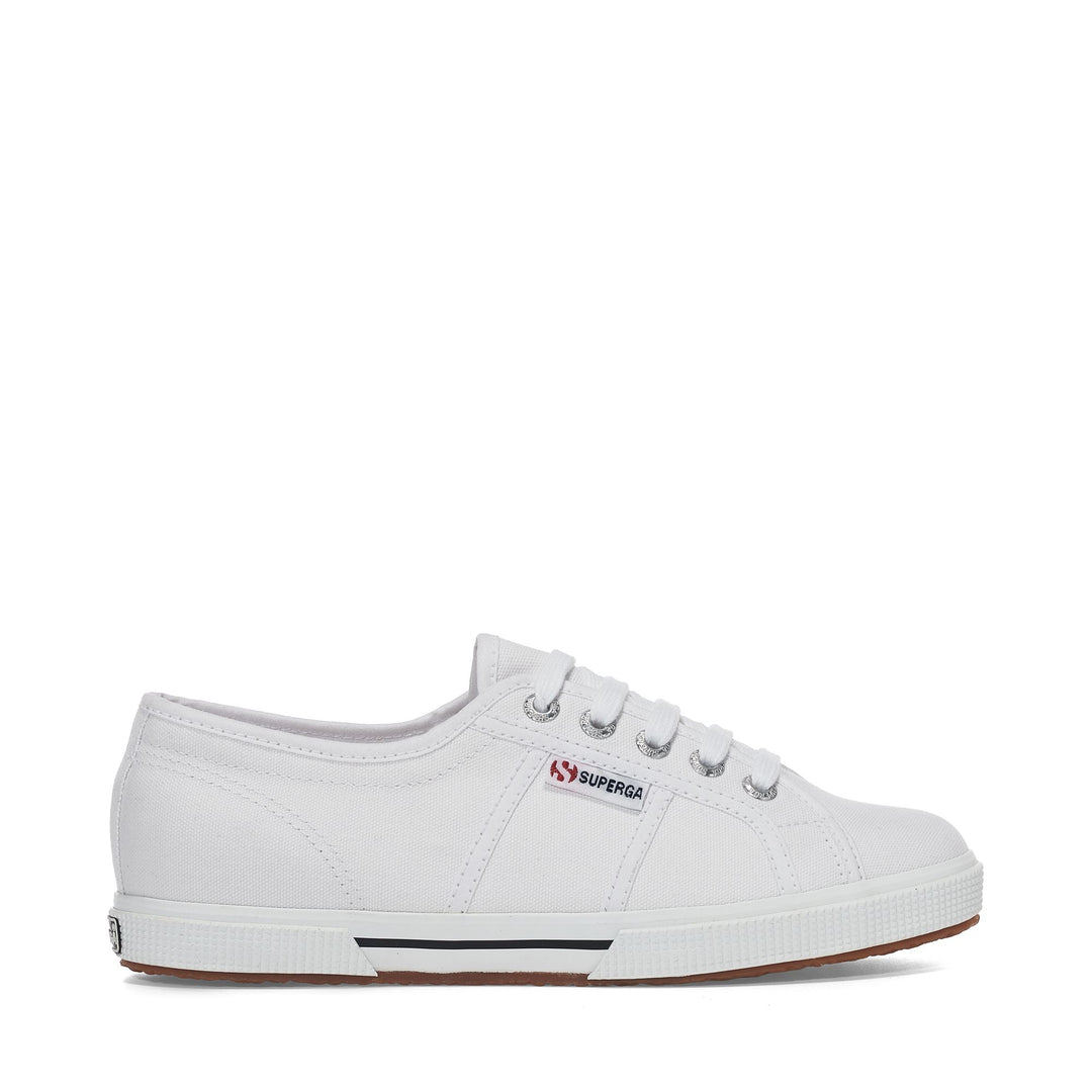 Baskets basses unisexes blanches avec tige en coton 01
