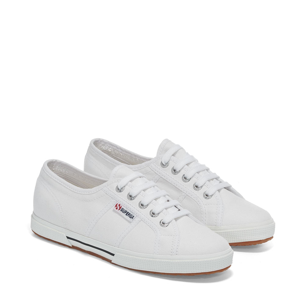Baskets basses unisexes blanches avec tige en coton 02