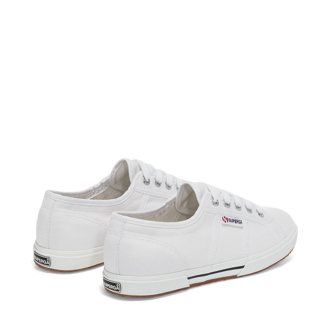 Baskets basses unisexes blanches avec tige en coton main