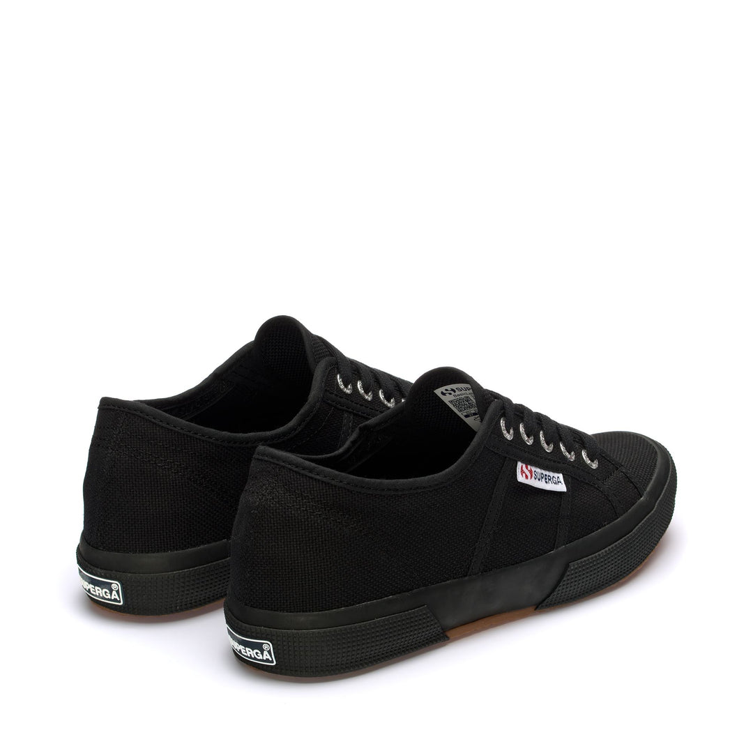 Le Superga Unisex 2750-PLUS COTU Sneaker FULL BLACK Dressed Side (jpg Rgb)		