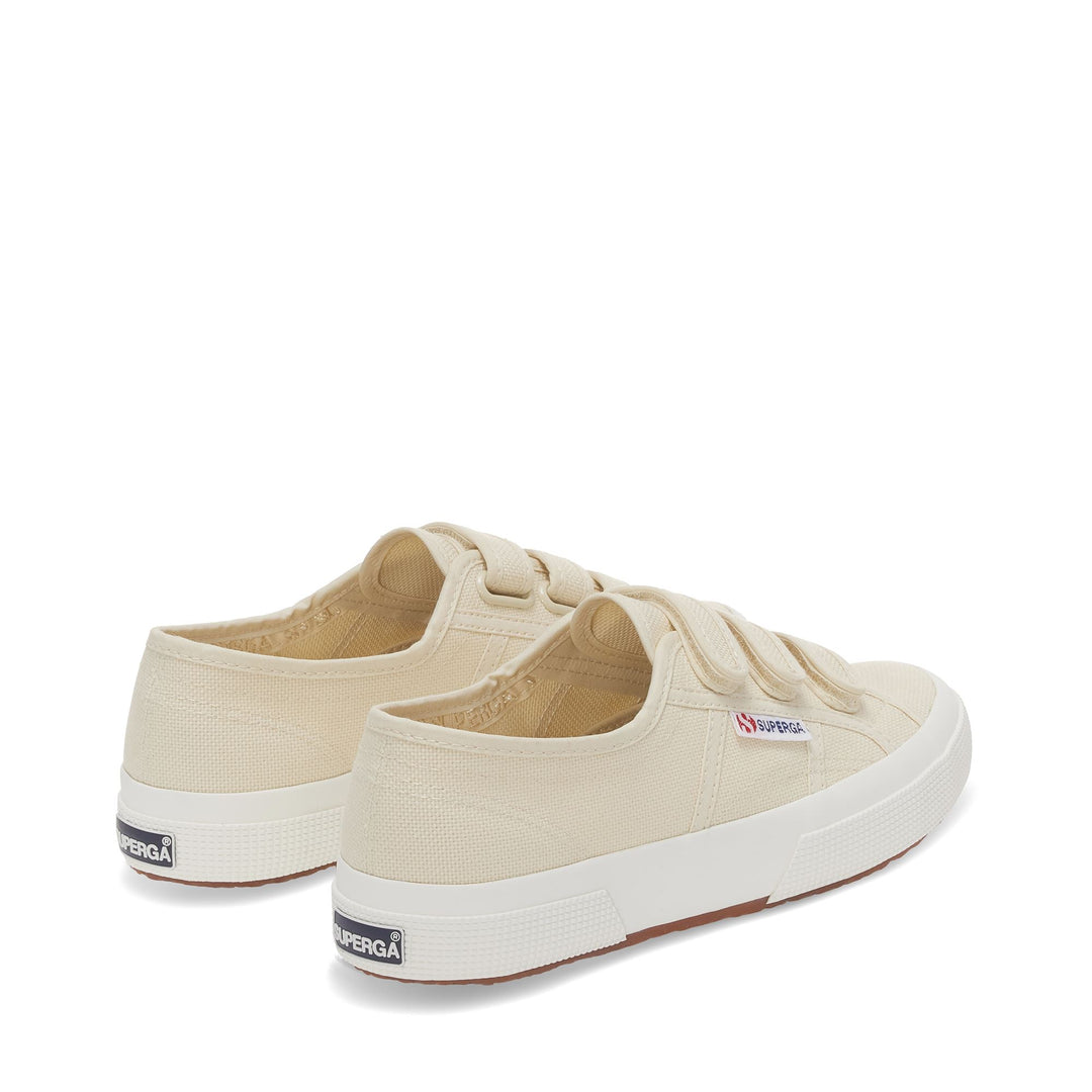 Baskets unisexes beiges avec tige en coton main