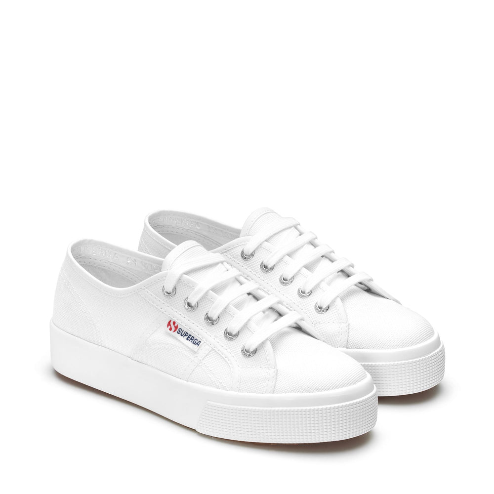 Le Superga Unisex 2730-COTU Sneaker WHITE Dressed Front (jpg Rgb)	