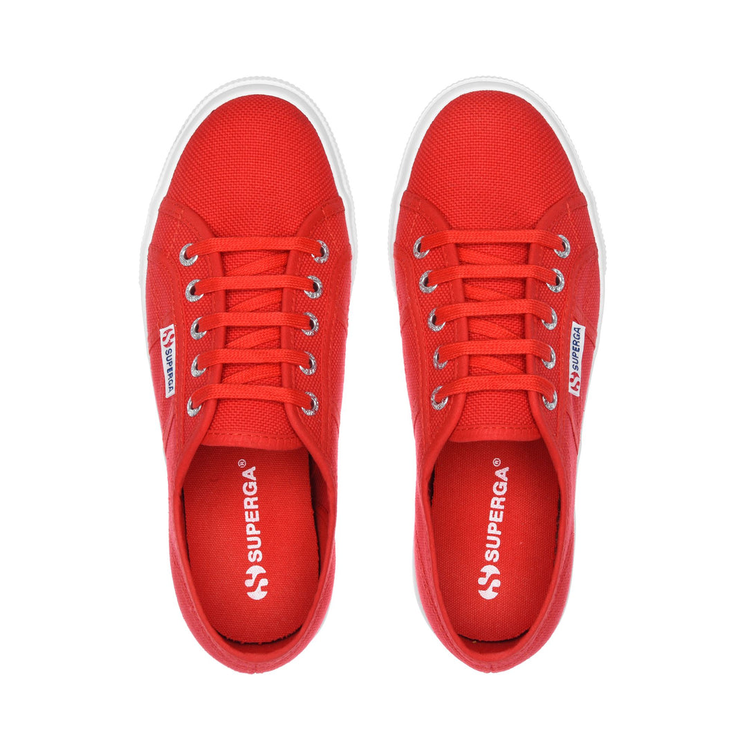 Le Superga Unisex 2730-COTU Sneaker RED-WHITE Dressed Back (jpg Rgb)		