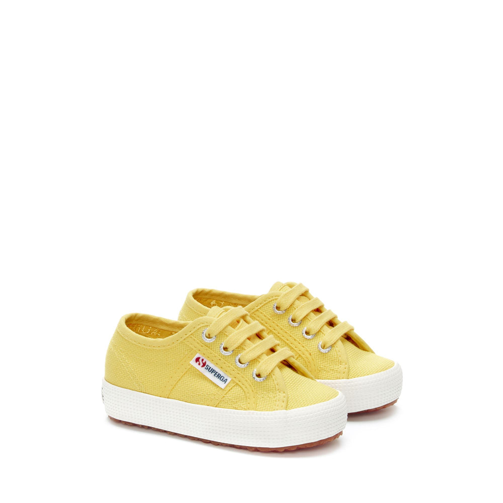 Sneakers per bambini in giallo con tomaia in cotone 02