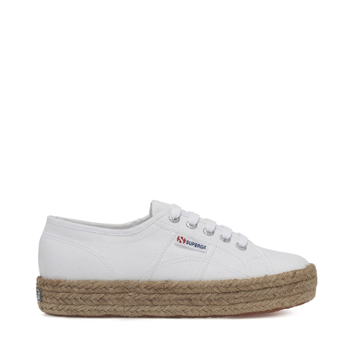 Zapatillas blancas de plataforma para mujer con parte superior de algodón 1