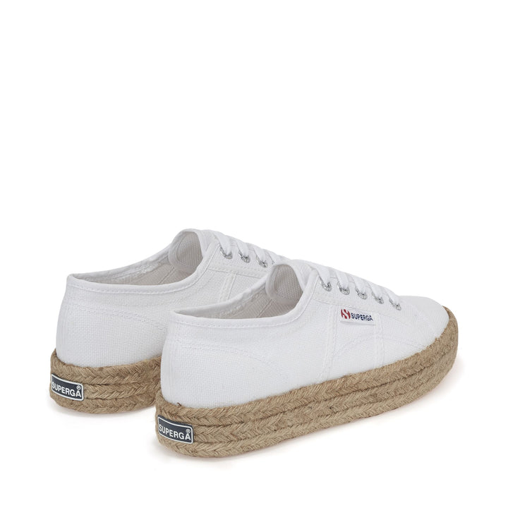 Zapatillas blancas de plataforma para mujer con parte superior de algodón 3