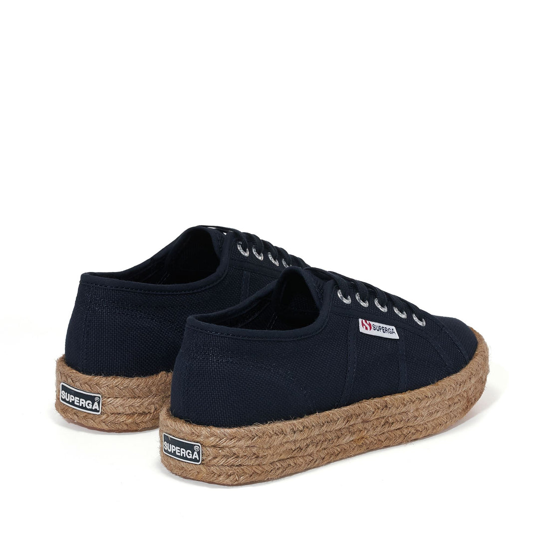 Woman's Platform Blue Sneakers with Cotton Upper main