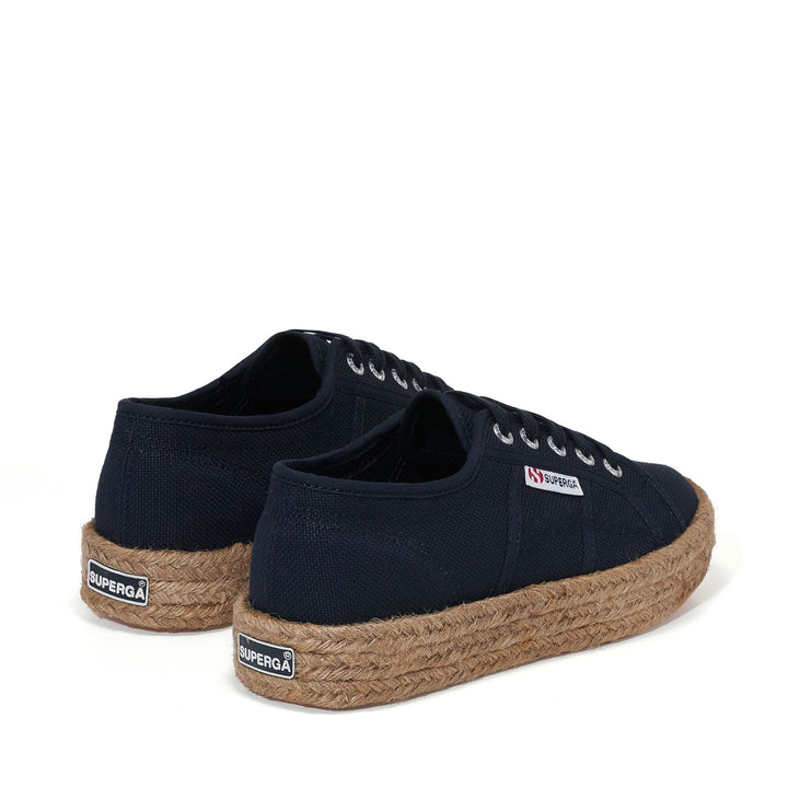 Woman's Platform Blue Sneakers with Cotton Upper 3