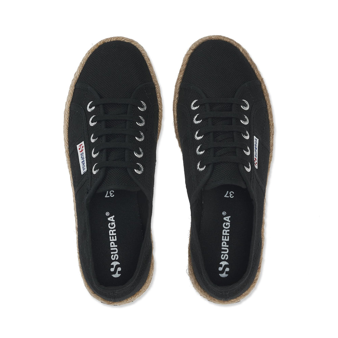 Sneakers nere con plateau da donna e tomaia in cotone main