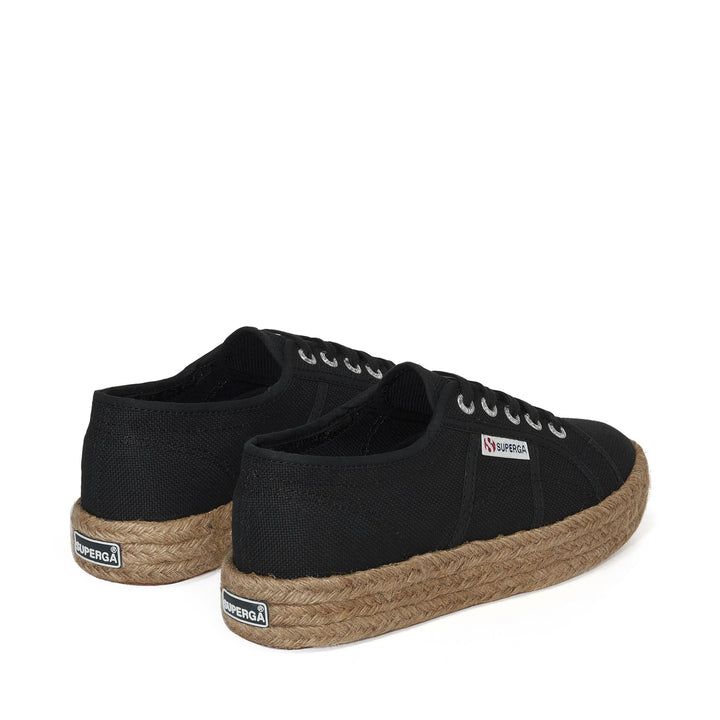 Sneakers nere con plateau da donna e tomaia in cotone 3