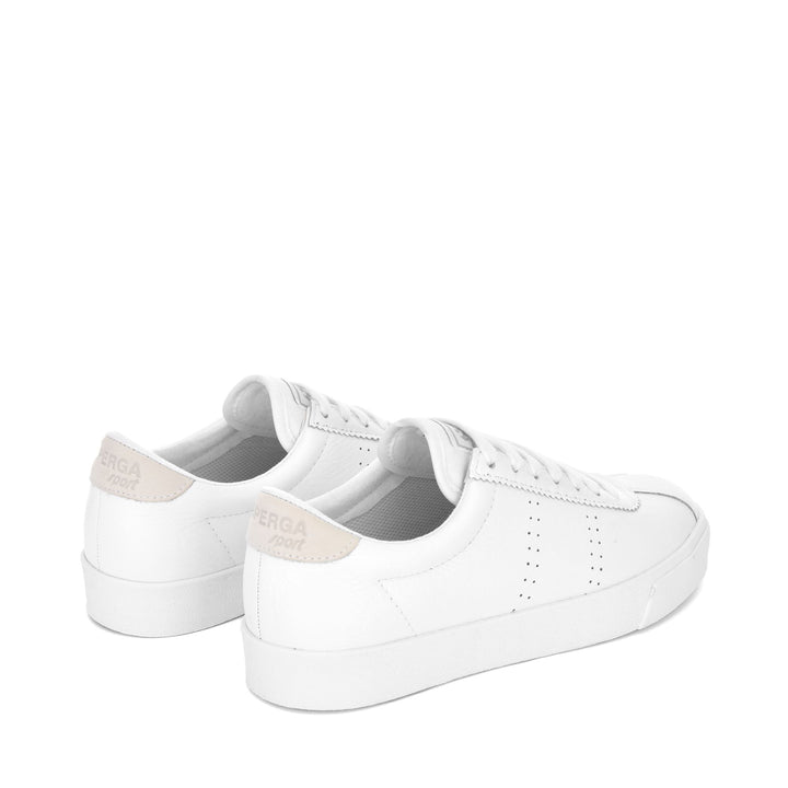 Sneakers Unisex 2843 CLUB S COMFORT LEATHER Low Cut FULL WHITE Dressed Side (jpg Rgb)		