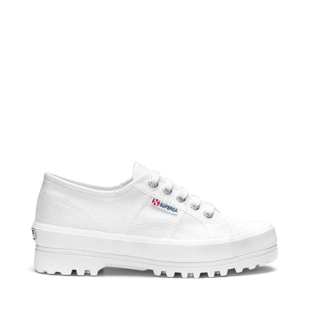 Sneakers basse unisex bianche con tomaia in cotone 01