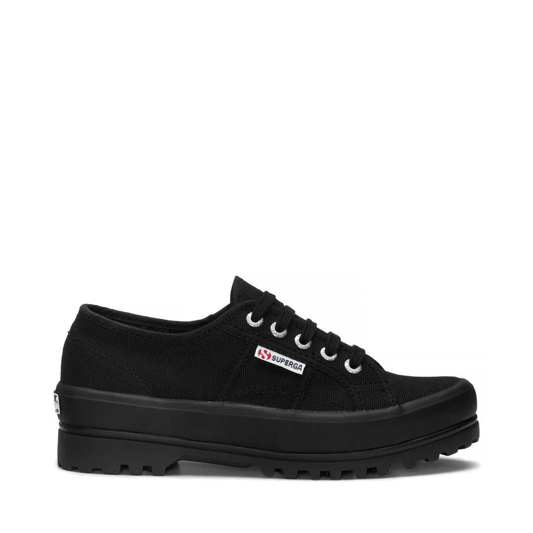 Sneakers basse unisex nere con tomaia in cotone 01