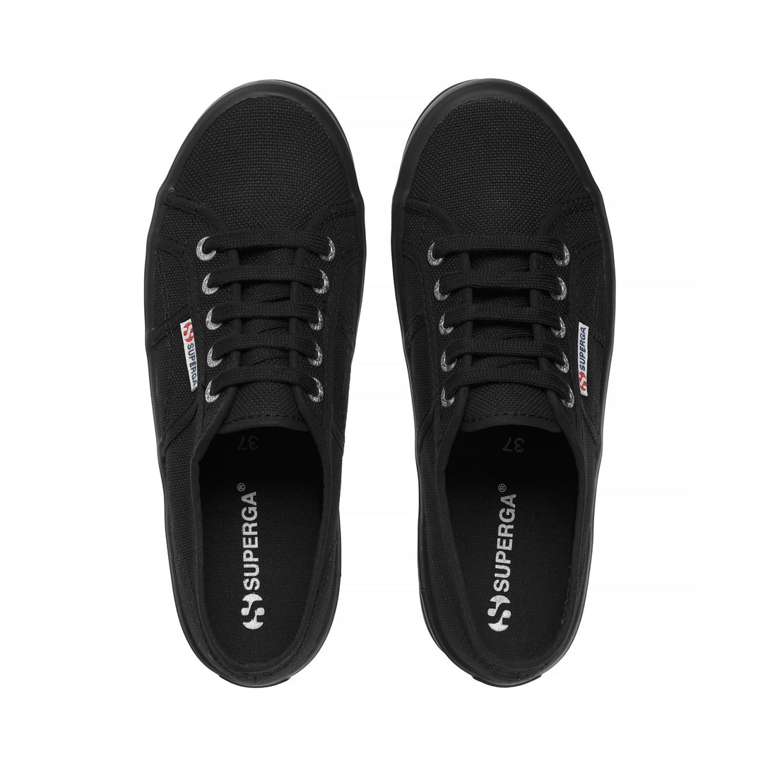 Sneakers basse unisex nere con tomaia in cotone main