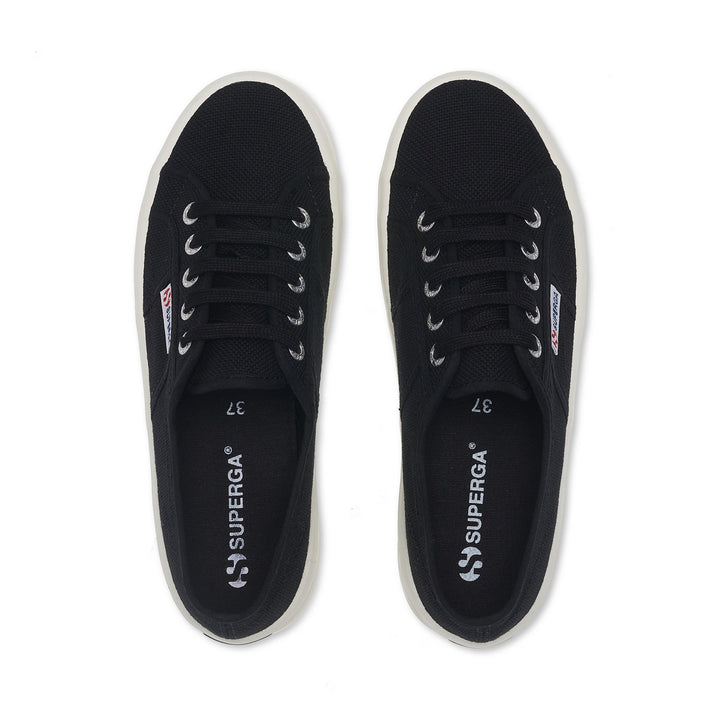 Sneakers Unisex 2555 ALPINA Low Cut BLACK-F AVORIO Dressed Back (jpg Rgb)		