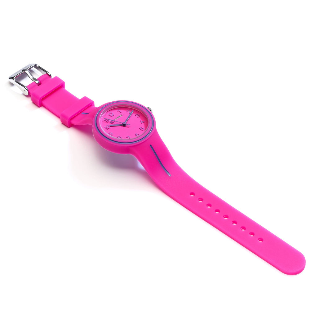 Analog Kid unisex SUPERGA SMALL OLD Wrist Watch STC049 PINK-VIOLET Dressed Front (jpg Rgb)	