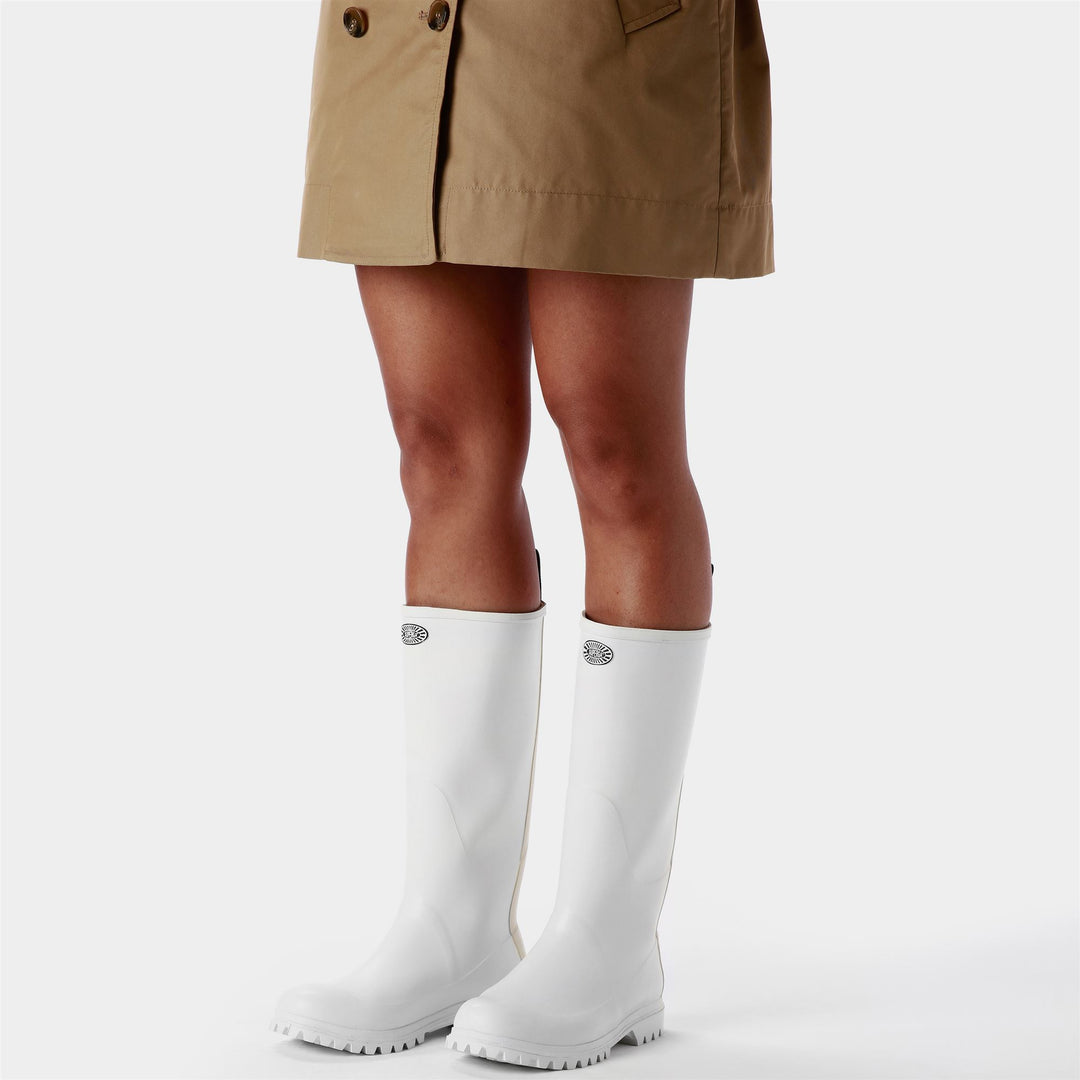 High Rubber Boots Unisex White Color main
