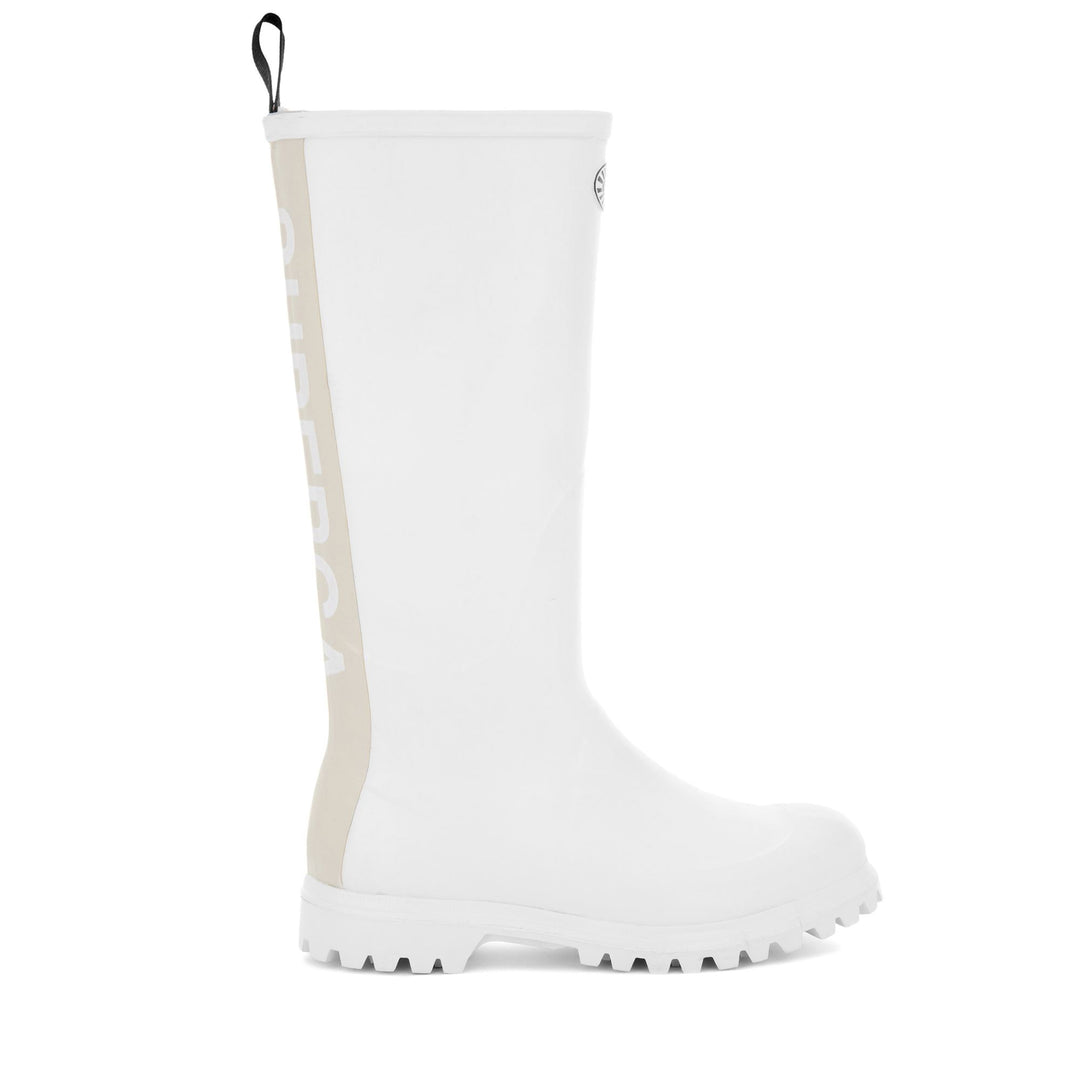 Bottes hautes en caoutchouc unisexes de couleur blanche 01