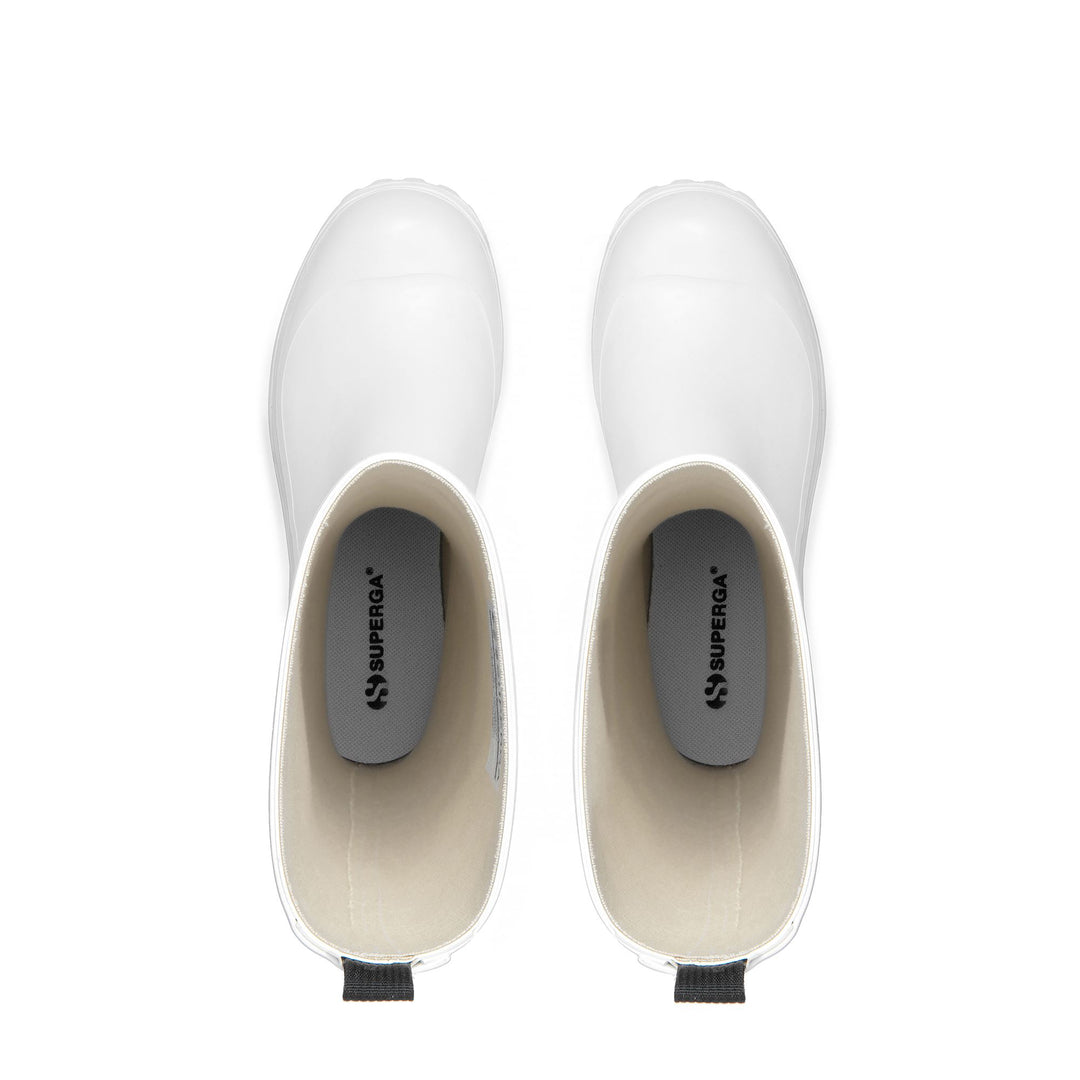 High Rubber Boots Unisex White Color main