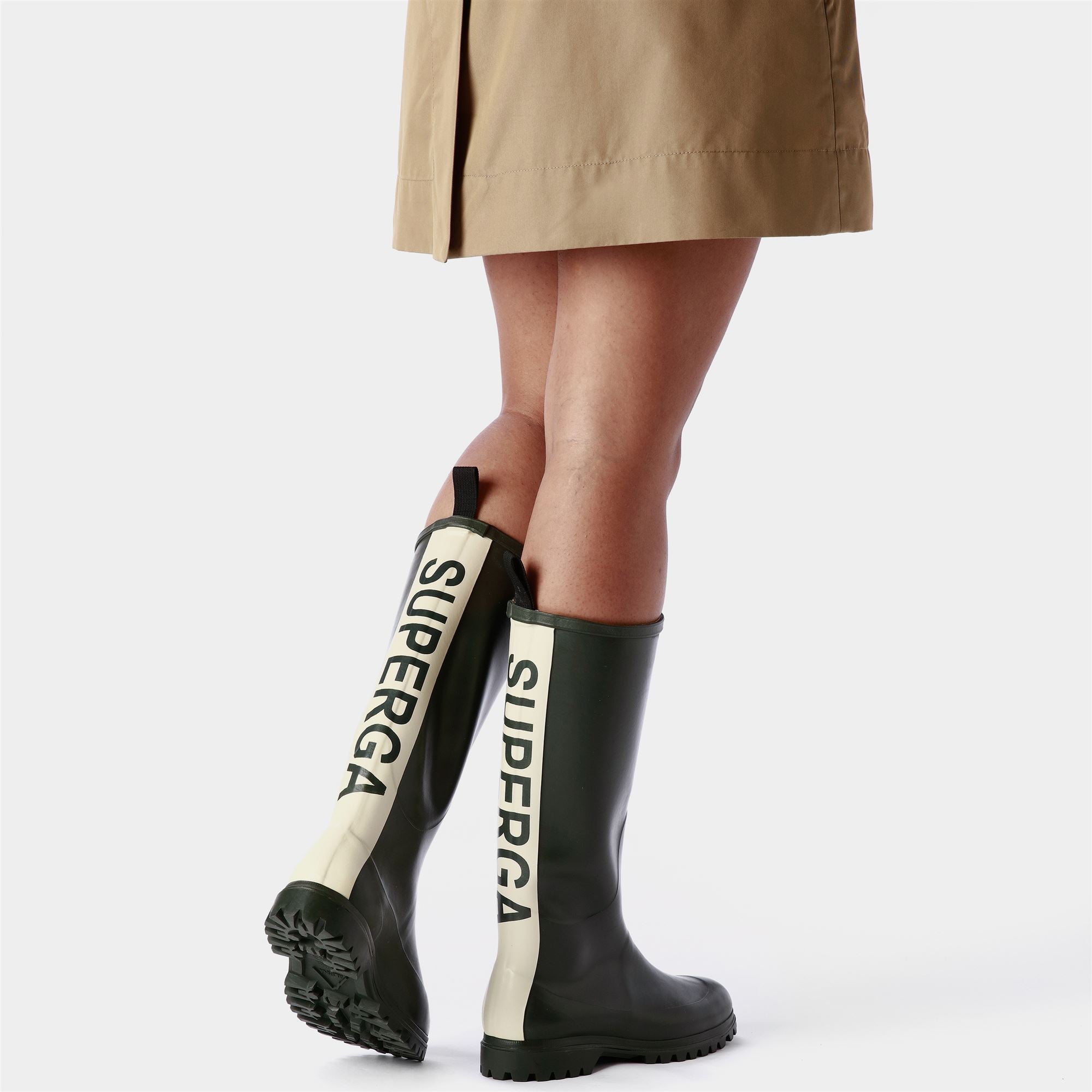 High Rubber Boots Unisex Green Color | Superga