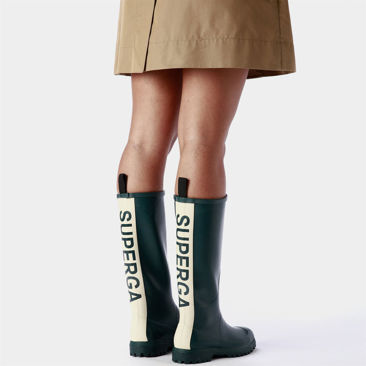 Stivali alti in gomma unisex colore verde 7