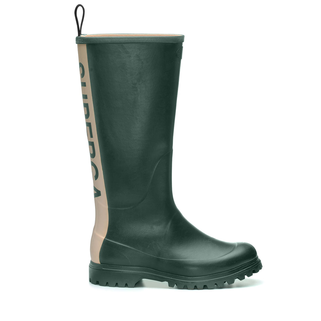Bottes hautes en caoutchouc unisexes de couleur verte 01
