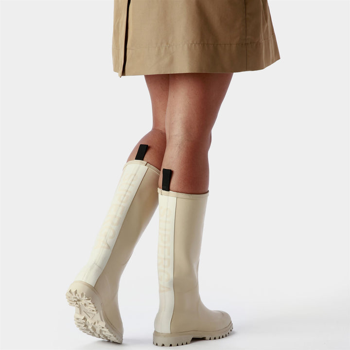 High Rubber Boots Unisex Beige Color 7