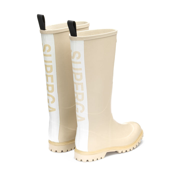 High Rubber Boots Unisex Beige Color 3