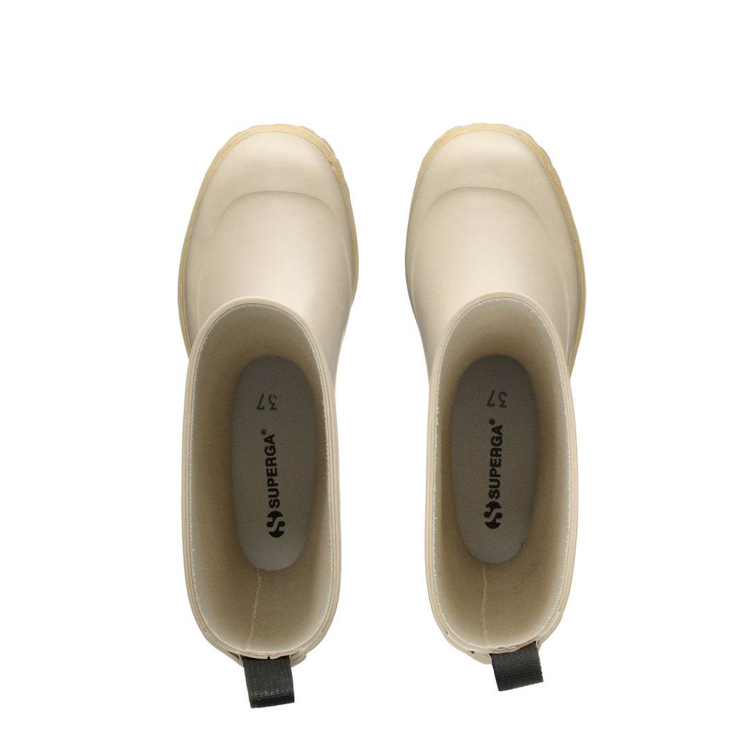 High Rubber Boots Unisex Beige Color main